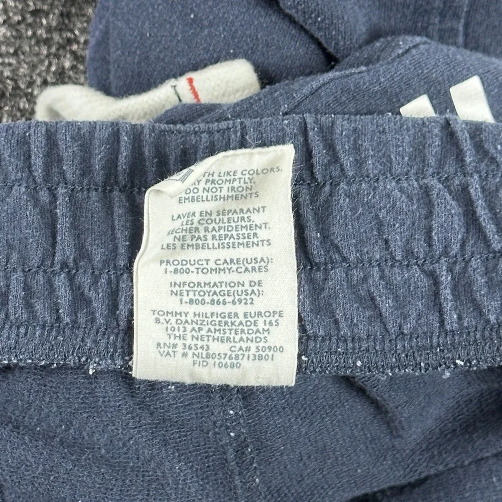 Tommy Hilfiger Mens Navy Blue Logo Tape Sleepwear Jogger Pants Size Large L‎
